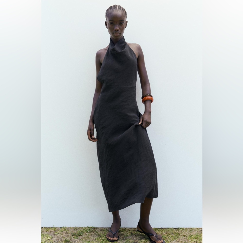 Zara Black Backless Dress